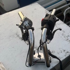 バイク用 ハンドル クランプバー 2個セット クロームメッキの画像