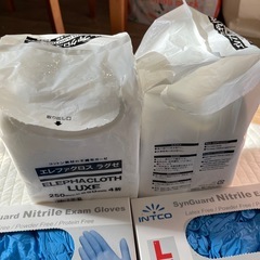 お話中【新品】ガウン　エプロン　ゴム手袋　まとめての画像