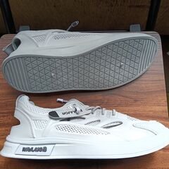 新品 27cm メンズ スニーカー グレー 厚底 シューズ 普段着 識別番号:【T456-S】の画像