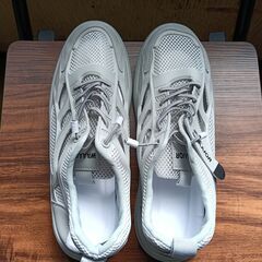 新品 27cm メンズ スニーカー グレー 厚底 シューズ 普段着 識別番号:【T456-S】の画像