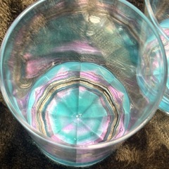 【新品】割れにくい❗️オーロラ　カップ　4個セット　コップ　水色の画像