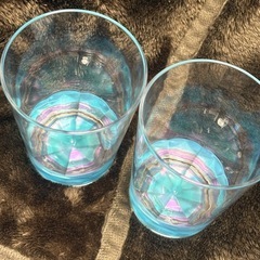 【新品】割れにくい❗️オーロラ　カップ　4個セット　コップ　水色の画像