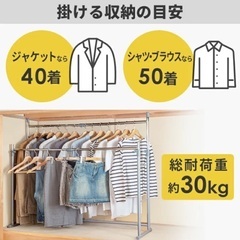 IRIS ハンガーラック 2段タイプ (解体する場合、山手線駅構内渡し可能)の画像