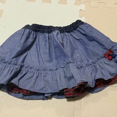 【ファミリア familiar】リバーシブルスカート　サイズ80の画像