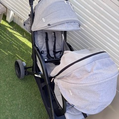 値下可！Joie 2人乗りベビーカー　エヴァライトデュオ グレーの画像