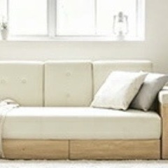 ソファ　ソファベッド　　収納つきの画像