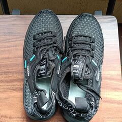 新品 24.5cm レディース スニーカー ブラック 厚底 シューズ 識別番号:【T457-S】の画像