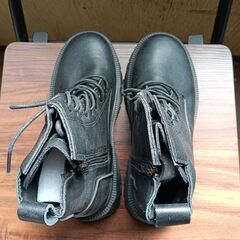 新品 23.5cm レディース ブーツ ブラック 厚底 シューズ ショートブーツ【B073-Z】の画像