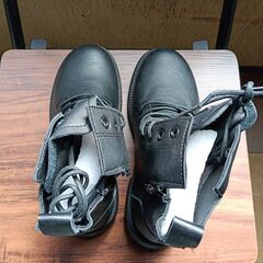 新品 23cm レディース ブーツ ブラック 厚底 シューズ ショートブーツ【B074-Z】の画像