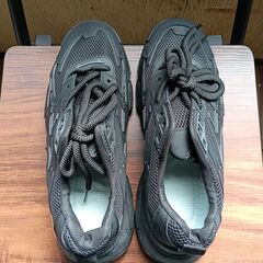 新品 25.5cm メンズ スニーカー ブラック 厚底 シューズ 普段着 識別番号:【T458-S】の画像