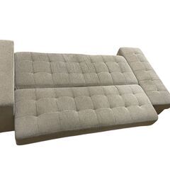 ヤマダオリジナル ソファベッド 現状品 約幅205×奥行101×高さ78/37cm 基本引き取り限定 神奈川県横須賀市の画像