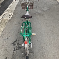 自転車緑の画像