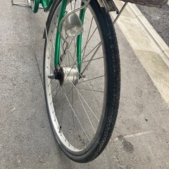 自転車緑の画像