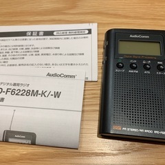 未使用品 オーディオコム AM/FMラジオ RAD-F6228M-Kの画像
