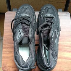 新品 26.5cm メンズ スニーカー ブラック 厚底 シューズ 識別番号:【T460-S】の画像