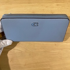 コーチ　ラウンドジップブルー長財布G①【新品未使用】の画像