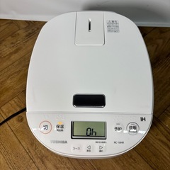 ◆2023年製◆TOSHIBA◆IHジャー炊飯器◆1.0L 5.5合◆RC-10HR◆東芝◆備長炭ダイヤモンド釜◆ホワイト◆の画像