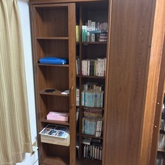 観音開き2枚扉収納本棚の画像