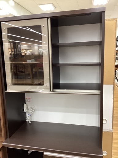 【トレファクマーケット久喜店】松田家具　2枚扉レンジボード　ミロレンジ　ダーク