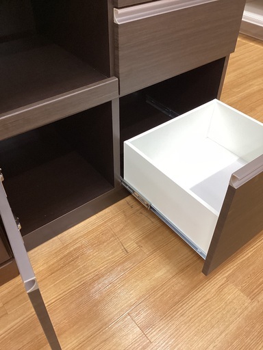 【トレファクマーケット久喜店】松田家具　2枚扉レンジボード　ミロレンジ　ダーク