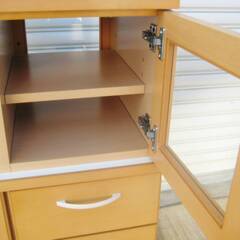 キッチンカウンター　イフHCW　幅120㎝　キッチンボード　収納棚　食器棚　キャビネット　レンジ台　ナチュラル　直接引取限定　199ZSの画像