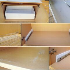 キッチンカウンター　イフHCW　幅120㎝　キッチンボード　収納棚　食器棚　キャビネット　レンジ台　ナチュラル　直接引取限定　199ZSの画像