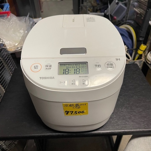 TOSHIBA　5合炊き炊飯器　2023年製　RⅭ－10HR　一か月保証付き　【リサイクルショップ道楽屋】
