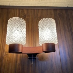 昭和レトロ　壁掛け照明　壁掛けライト ダイヤモンドカット 2灯　アンティーク の画像