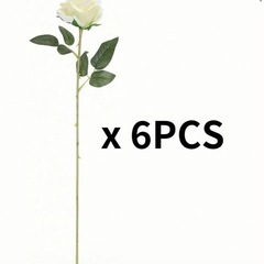 アクリルフラワーボックス2点　造花　白バラ6本　胡蝶蘭2本の画像