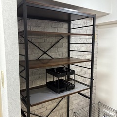 おしゃれキッチン棚(引き出し可能)の画像
