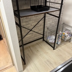 おしゃれキッチン棚(引き出し可能)の画像