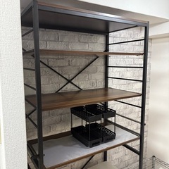 おしゃれキッチン棚(引き出し可能)の画像