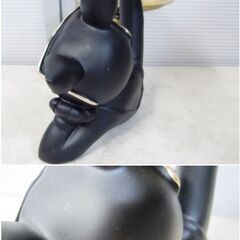 皿を捧げる犬さん 置物 犬の像の装飾トレイ フレンチブルドック ダブルトレイ キー収納トレイ 横になる 犬 クリエイティブ 飾り 193ZSの画像