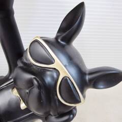 皿を捧げる犬さん 置物 犬の像の装飾トレイ フレンチブルドック ダブルトレイ キー収納トレイ 横になる 犬 クリエイティブ 飾り 193ZSの画像