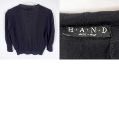 【未使用】SGILO DI GARANZA HAND カシミヤ カーディガン イタリア製 I44 ブラック レディースの画像