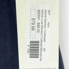 【未使用】NOEL ASMAR ノエルアスマール Bamboo Turtleneck バンブー タートルネック ストレッチ ライディング シャツ 長袖 XS ネイビー レディース 乗馬 馬術の画像