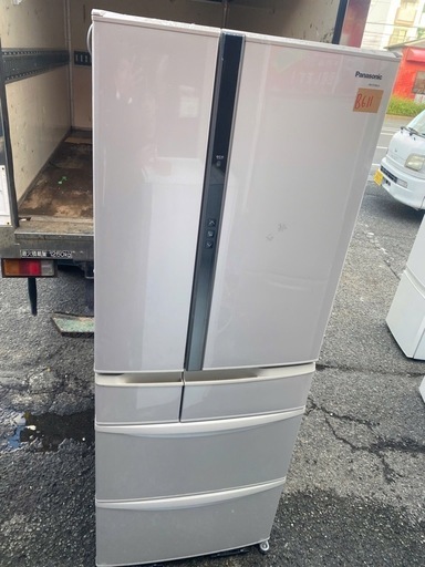 NO B611?福岡市内配送設置無料✨?パナソニック Panasonic 冷蔵庫（451L フレンチドア）クリアグレー NR-FTF4