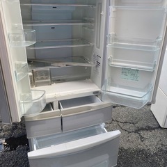 NO B611🌈福岡市内配送設置無料✨🌈パナソニック Panasonic 冷蔵庫（451L フレンチドア）クリアグレー NR-FTF456-Hの画像