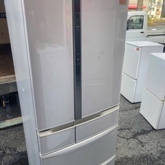NO B611🌈福岡市内配送設置無料✨🌈パナソニック Panasonic 冷蔵庫（451L フレンチドア）クリアグレー NR-FTF456-Hの画像