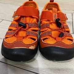 キッズ用　オレンジ　サンダル　20cmの画像