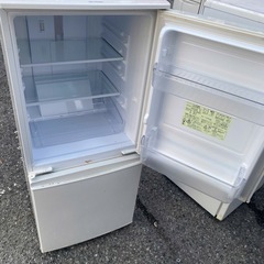 NO B608🌈福岡市内配送設置無料✨🌈シャープ 冷蔵庫 つけかえどっちもドアタイプ 147L ホワイト SJ-D14B-Wの画像