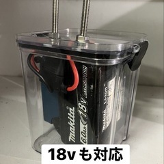 電動リール 防水バッテリーボックス マキタ14.4V&18V 両方対応♪ makita 互換品 落とし込み タイラバ 太刀魚 ヒューズ付き スイッチ付き の画像