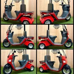 【動画あり】★ホンダ ジャイロキャノピー★ 実動 人気車種 原付 TA03 FI インジェクション 水冷 4サイクル 三輪 宅配 ウーバー 赤 松本市の画像