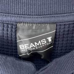 【未使用】BEAMS T ビームスT ワッフル ヘンリーネック Tシャツ 半袖 M NAVY ネイビー 75-04-0078-147 メンズの画像
