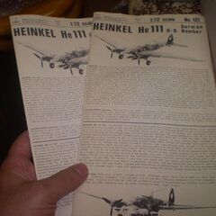 ハインケルHe　111H-6　1/72　プラモデル　作りかけ　塗装してあります。　の画像