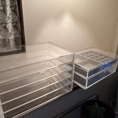 【6500円相当】無印　重なるアクリルケース　2点セットの画像