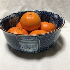 大相撲　大皿　深皿　栄峯 軍配団扇柄  直径約18㎝ Authentic Sumo design deep dish の画像