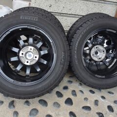 スタッドレス付きアルミホイール ４本セット 165/70R14　溝６～７ｍｍ ４穴 PCD100の画像