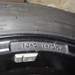 スタッドレス付きアルミホイール ４本セット 165/70R14　溝６～７ｍｍ ４穴 PCD100の画像