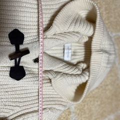 ザックリ着こなすニットコート(フード脱着可)の画像